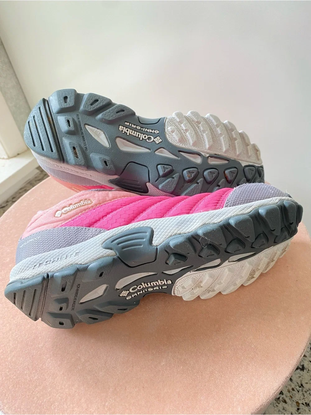 COLUMBIA‎ Girls Techlite Waterproof Trail Sneakers Pink 3